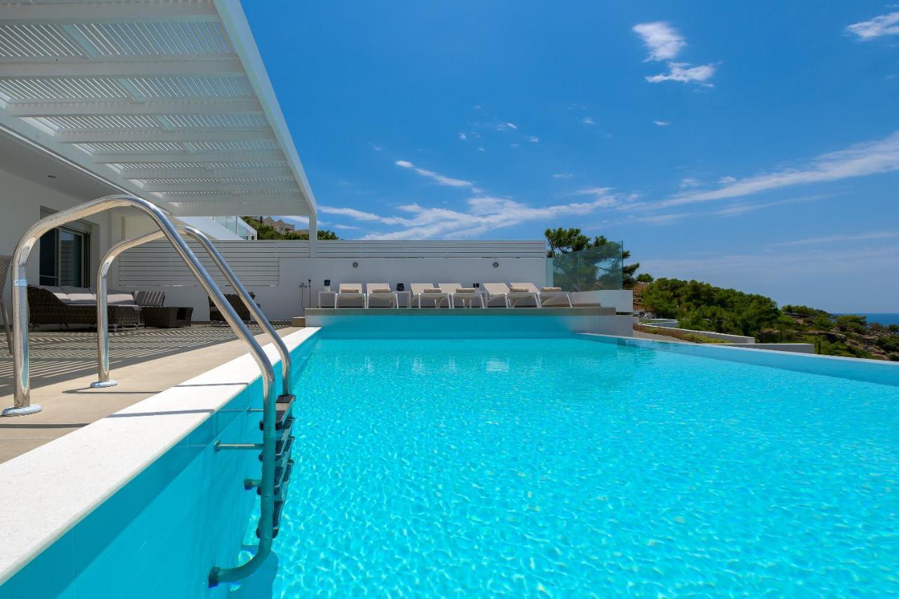 Villa Mimosa In Pefkos Líndos Exteriör bild