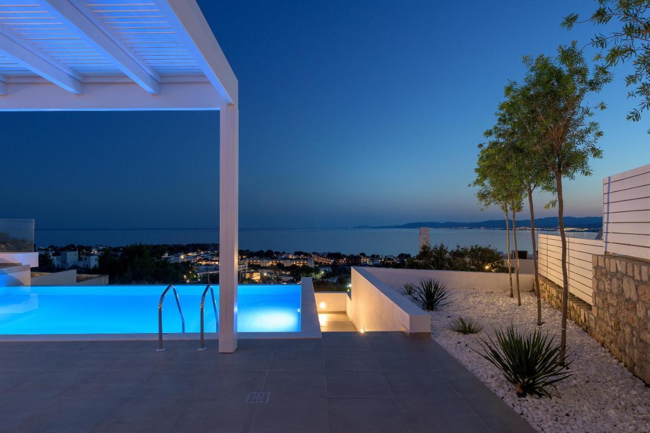 Villa Mimosa In Pefkos Líndos Exteriör bild