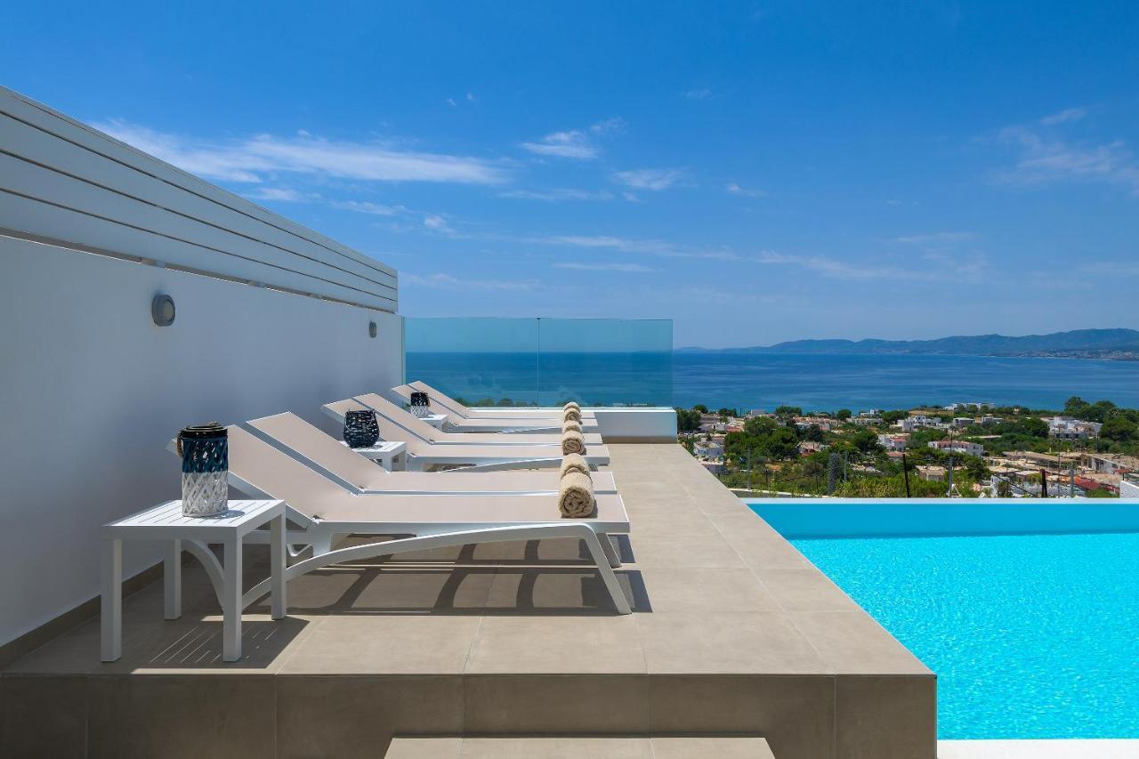 Villa Mimosa In Pefkos Líndos Exteriör bild